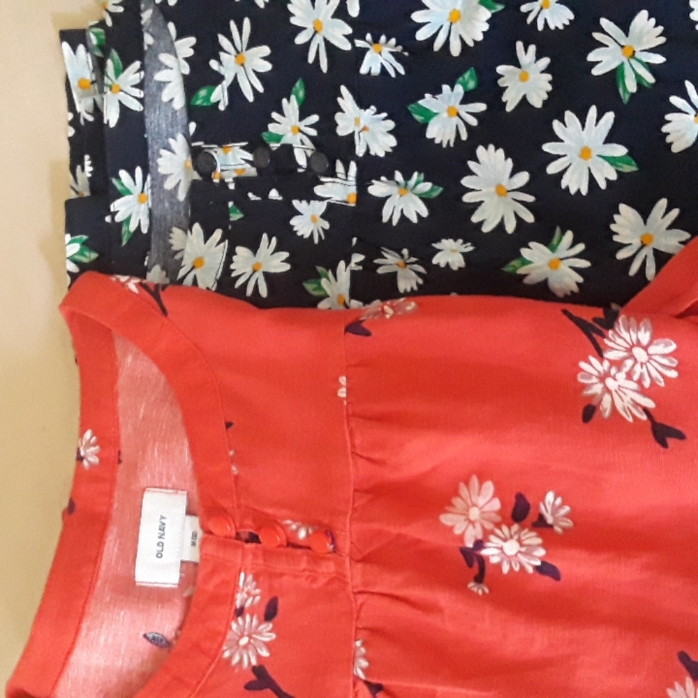 ( 2 ) NEW BOHO Floral Spring dresses 3/4 bubble sleeves SIZE M / 8 for GIRLS - Picture 6 of 12